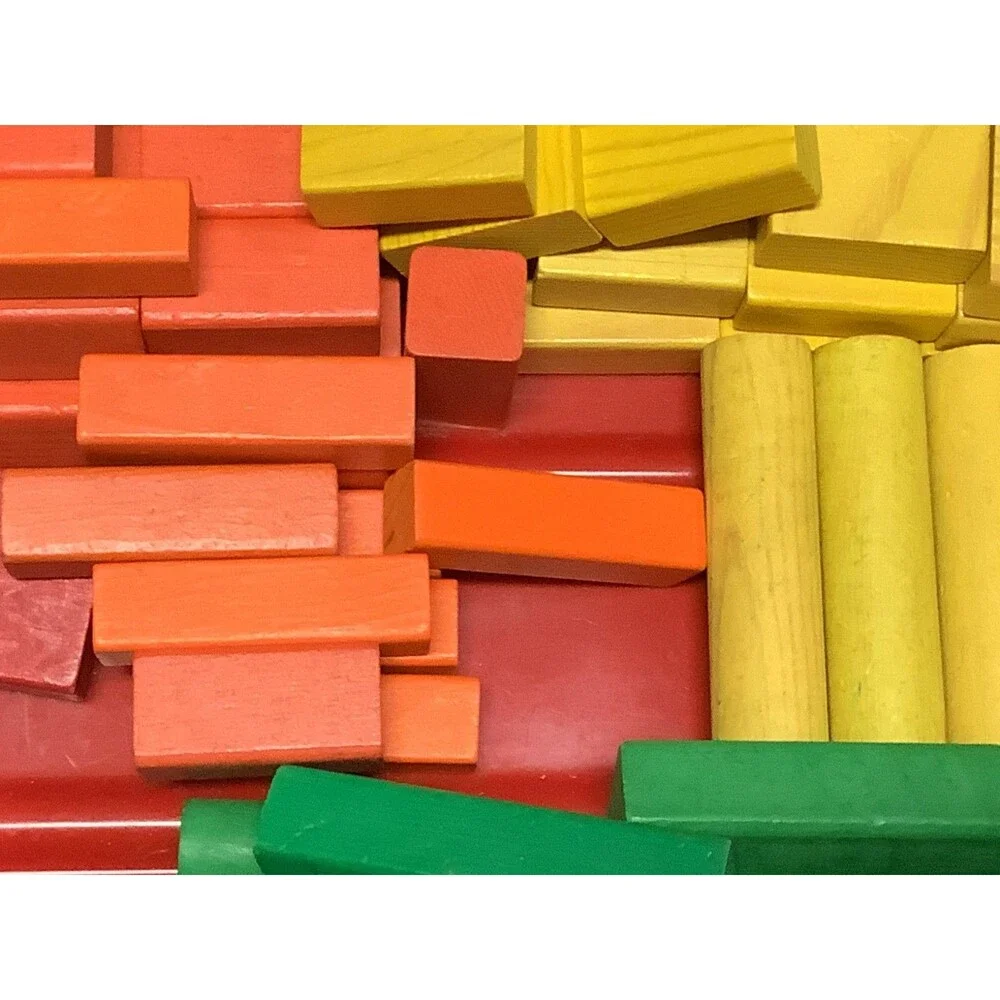 Vintage TC Timber Wood Maple Blocks Huge Block Building Set 140+ Pieces